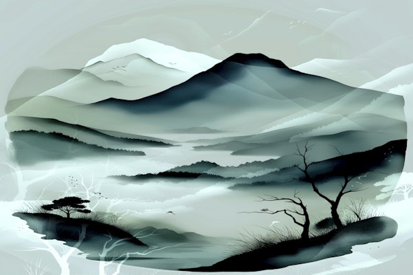 Moody Aqua Mountains