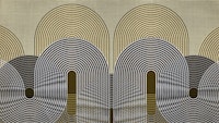Arch Circle Lines Contemporary wallpaper