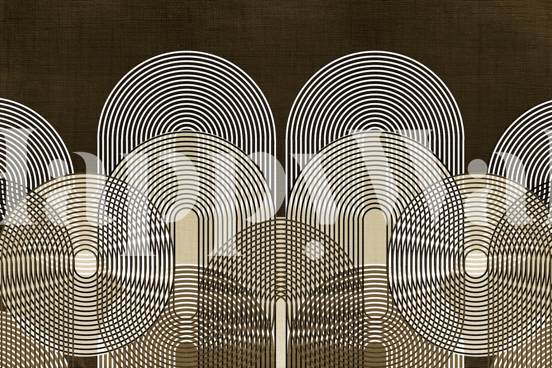 Geometric line art design in neutral tones wallpaper