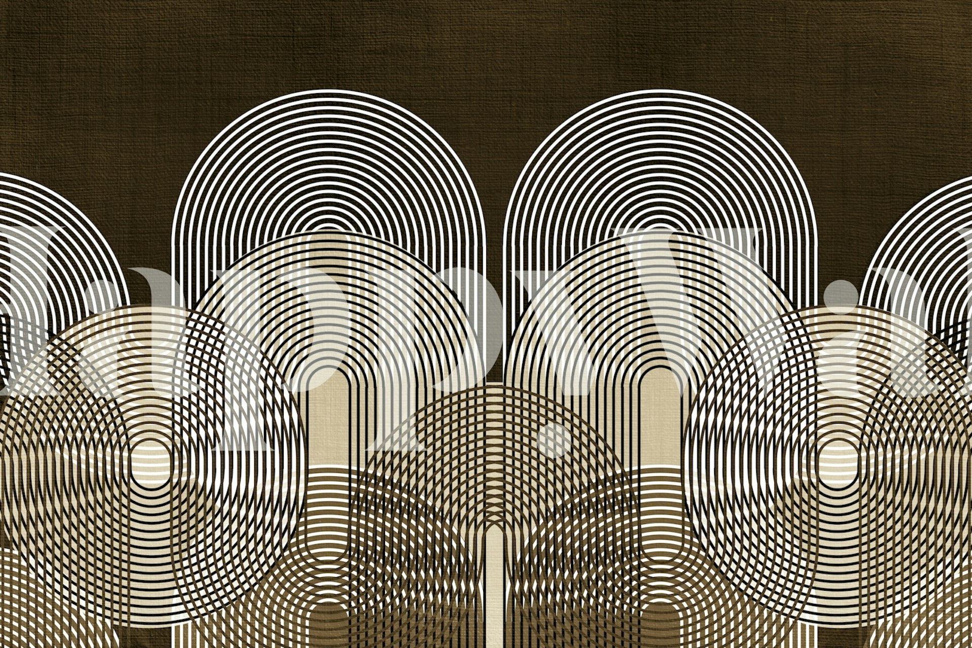 Geometric line art design in neutral tones wallpaper