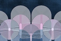 Arch Circle Line Navy wallpaper