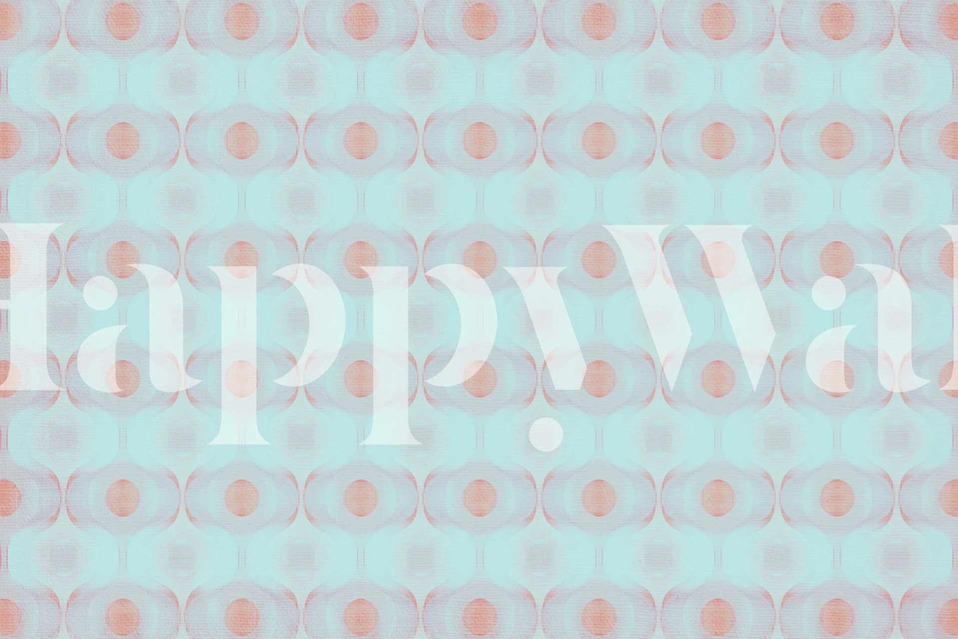 Retro patterned wallpaper with soft pastel colors and wavy shapes