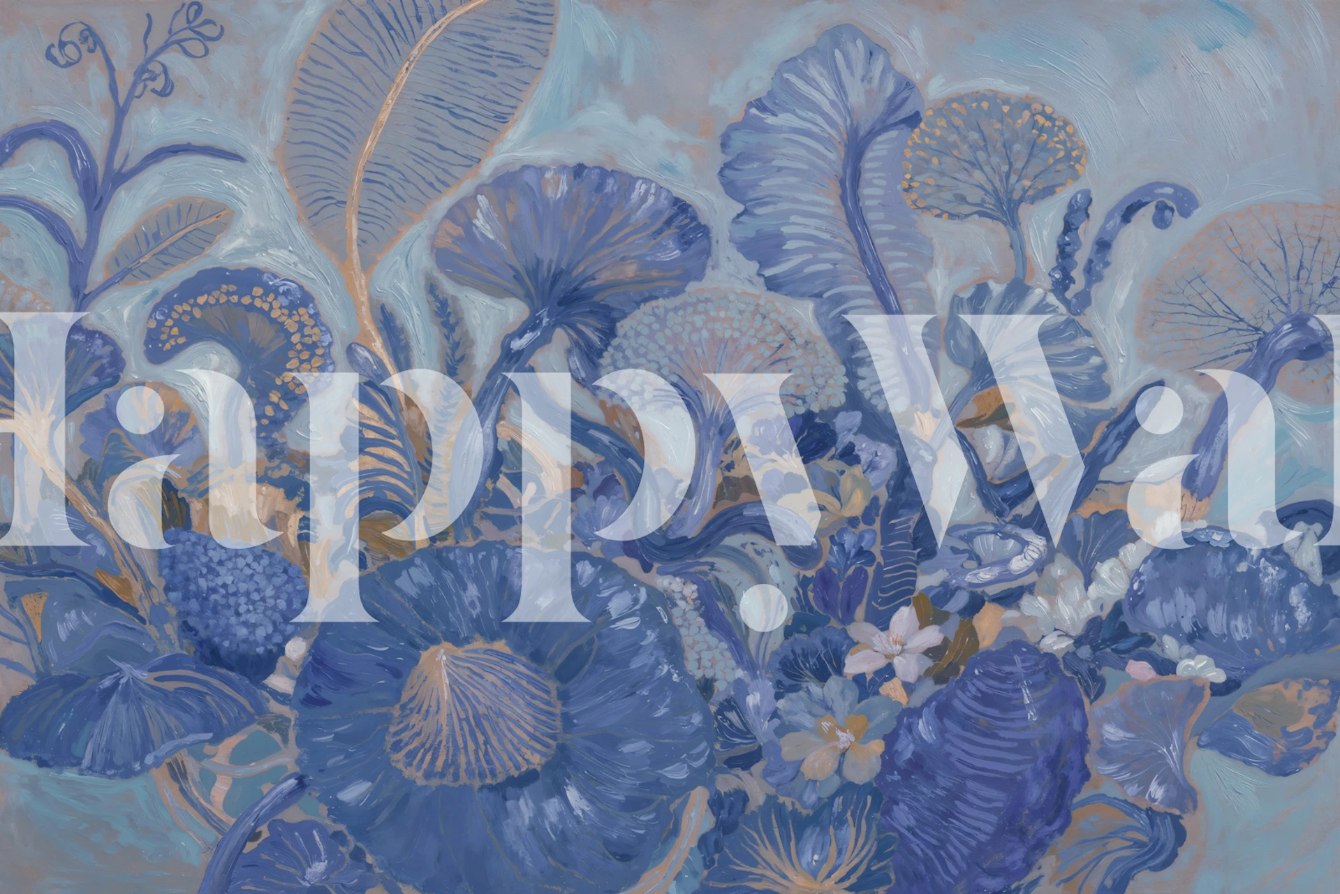 Midnight Spring Garden wallpaper in a room