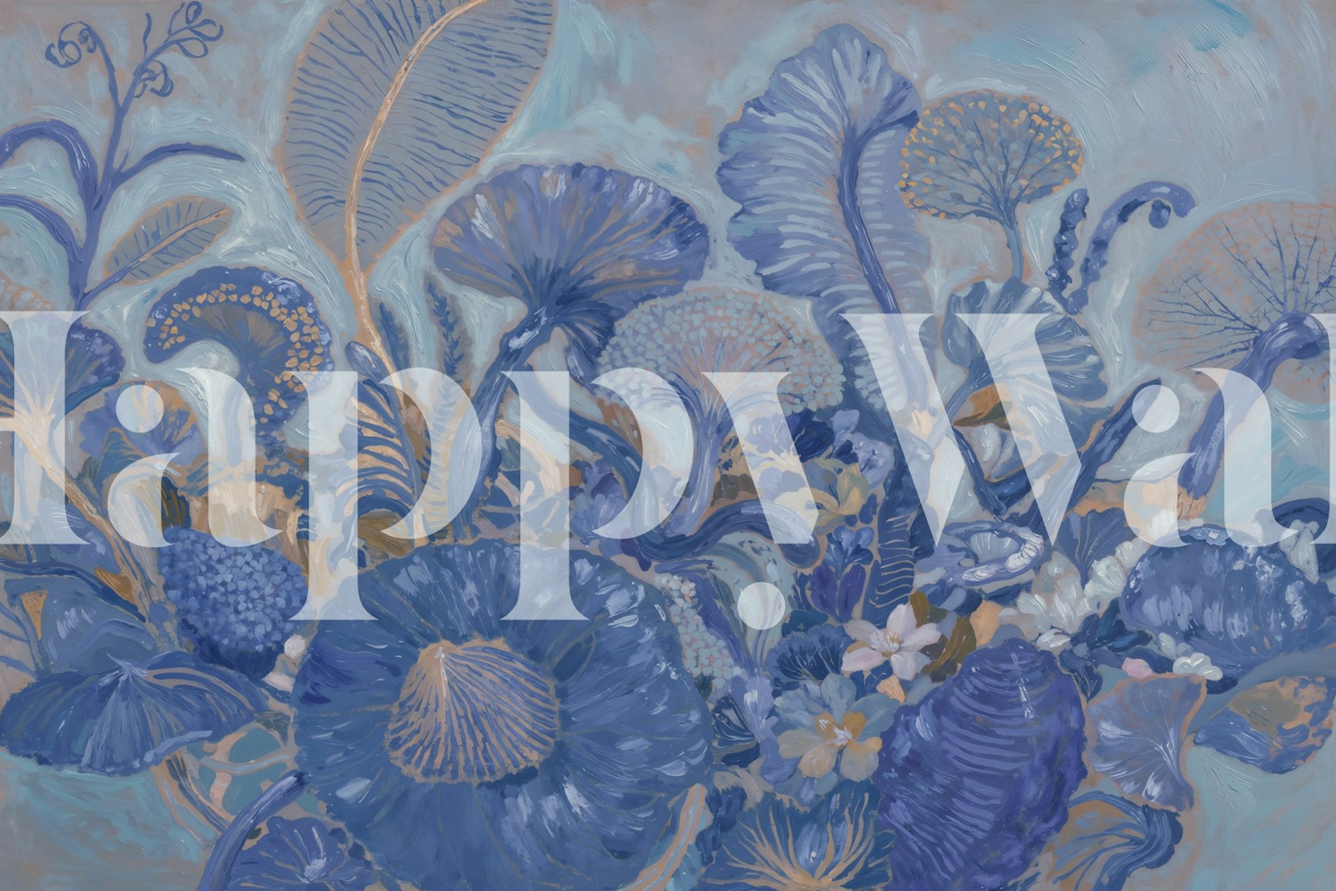 Midnight Spring Garden wallpaper in a room