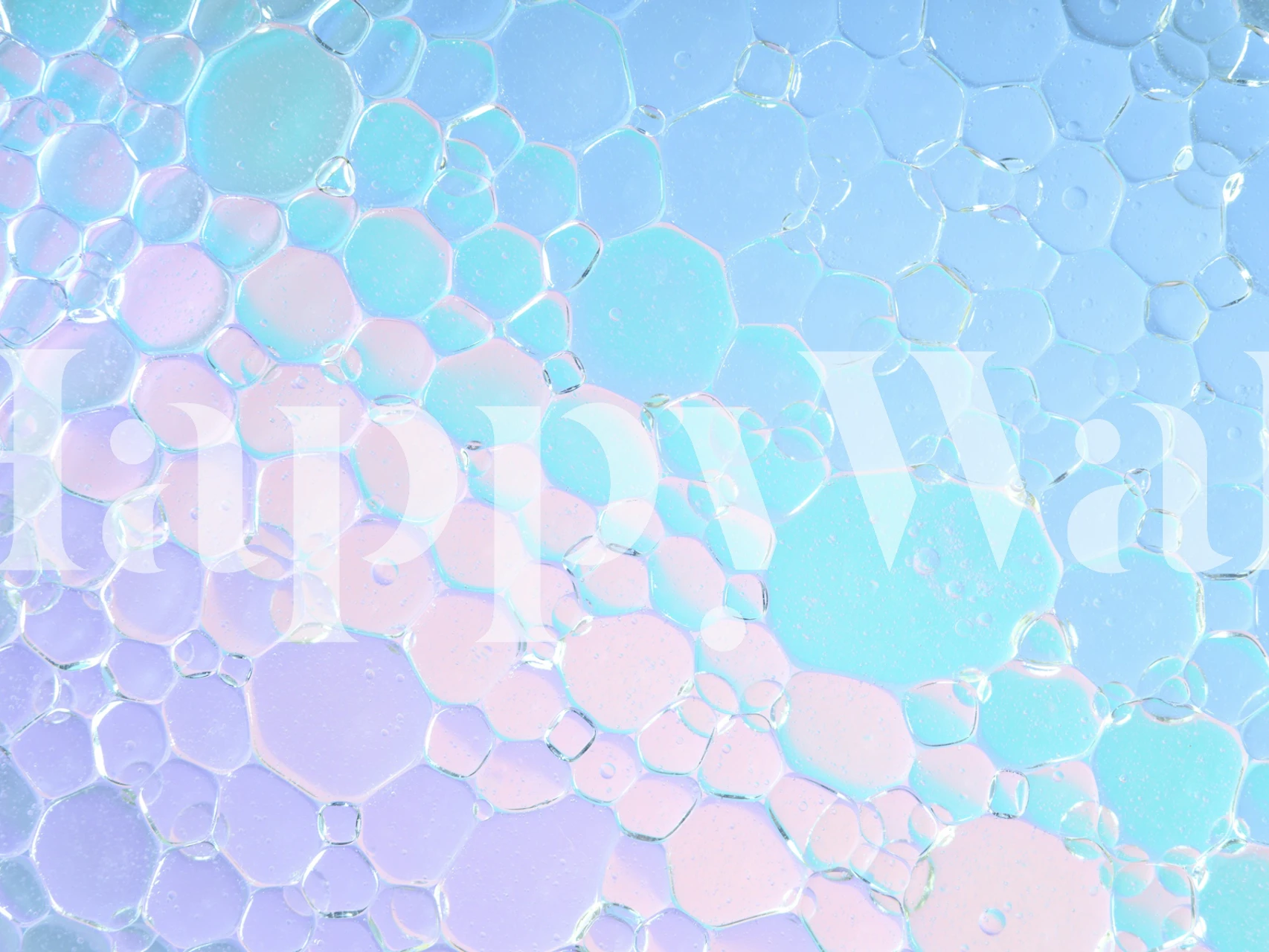 Abstrakt tapet med pastellbubblor i ett Bubble Burst-mönster