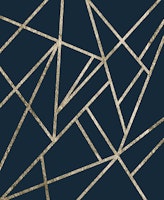 Classic Dark Blue Gold Geo 1 carta da parati