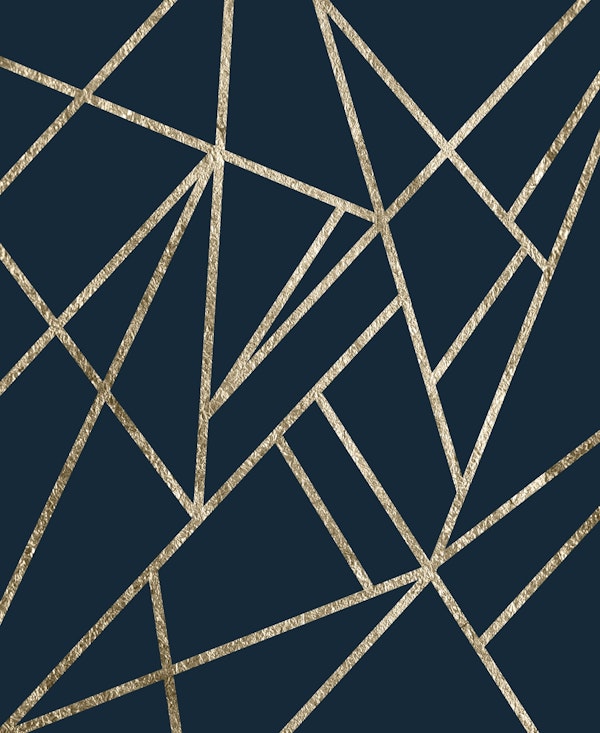 Classic Dark Blue Gold Geo 1