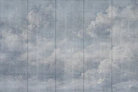 Pastel Blue Clouds on Cement Texture tapet