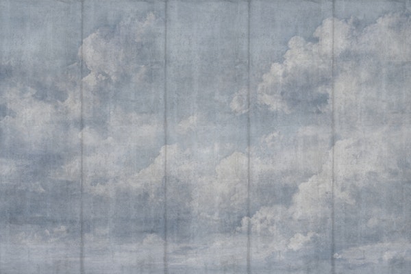 Pastel Blue Clouds on Cement Texture