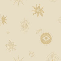 Cosmic Harmony - A celestial adventure - gold tapet