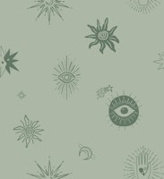 Cosmic Harmony - a celestial adventure green carta da parati