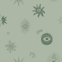 Cosmic Harmony - a celestial adventure green tapet