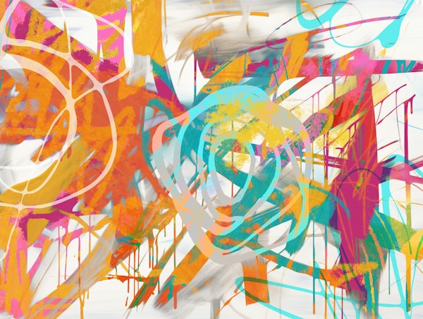 Modern Multicolor Contemporary Art