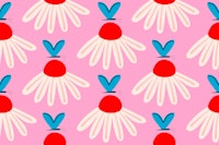 Coneflowers and Butterflies | Pink papiers peint