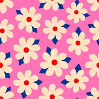 Spiraling Flowers | Pink behang