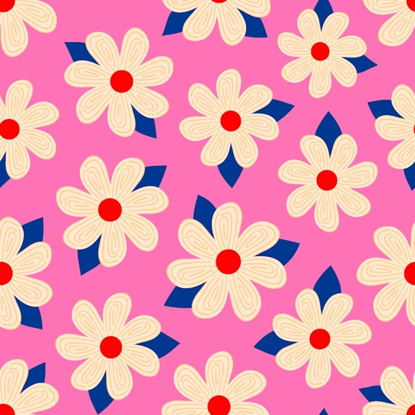 Spiraling Flowers | Pink