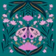 Folk Art Moth Pink and Teal