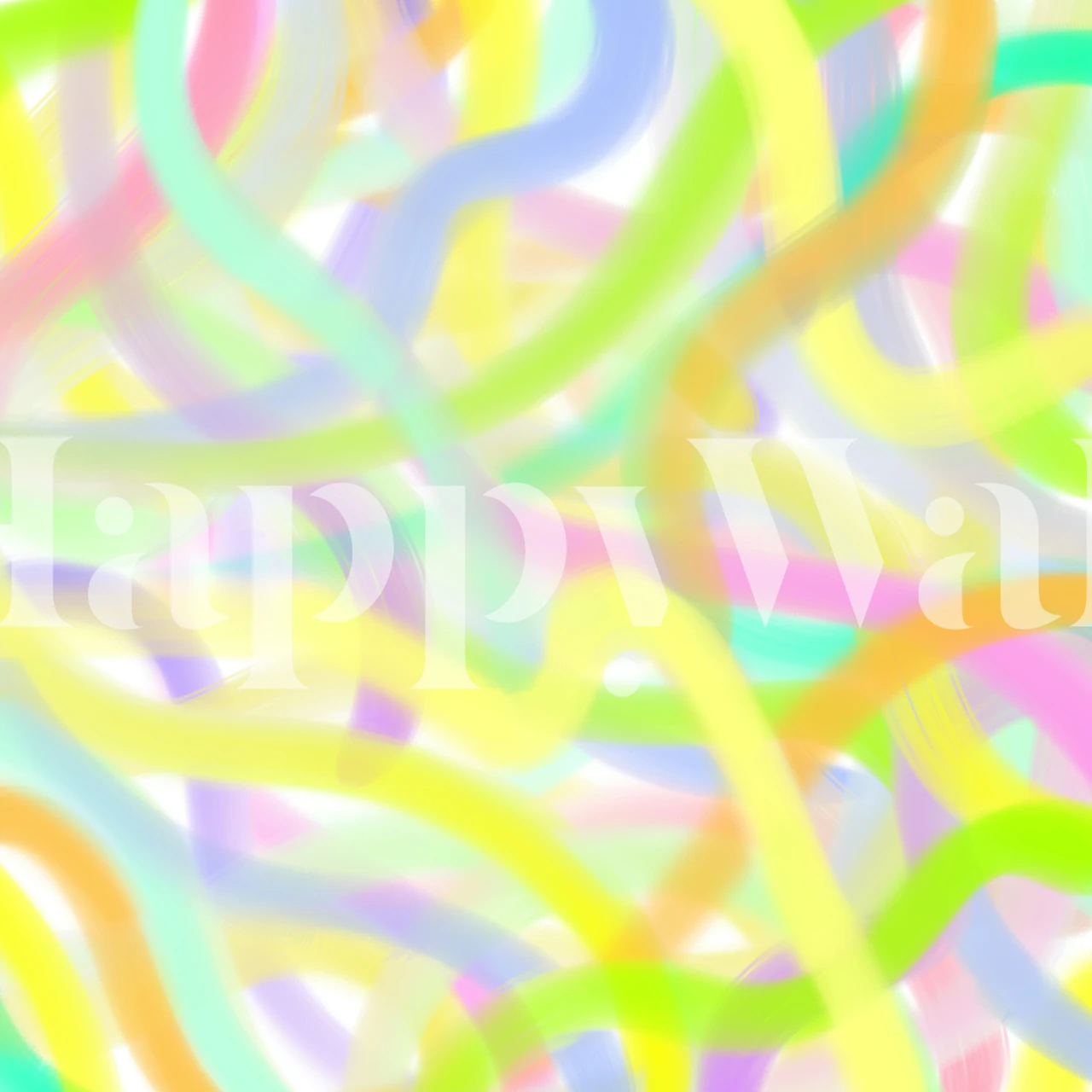 Colorful abstract swirls in pastel shades wallpaper