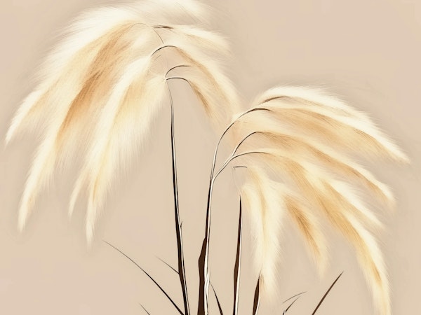 Pampas Grass Fluffy Calm Soft