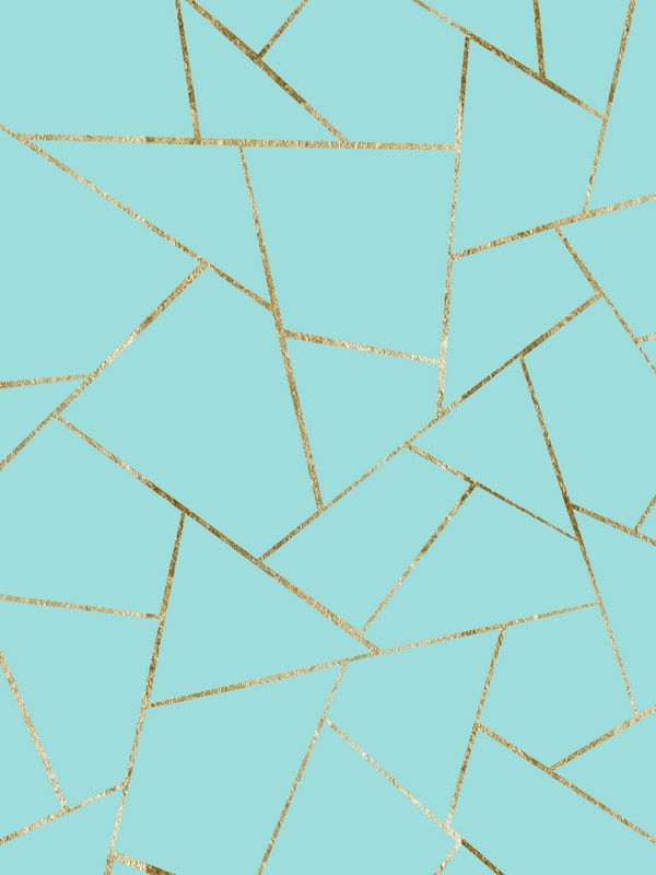 Soft Turquoise Gold Geo Glam 1