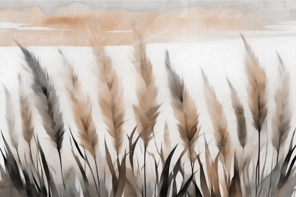 Moonlight Pampas Grass Nature Art