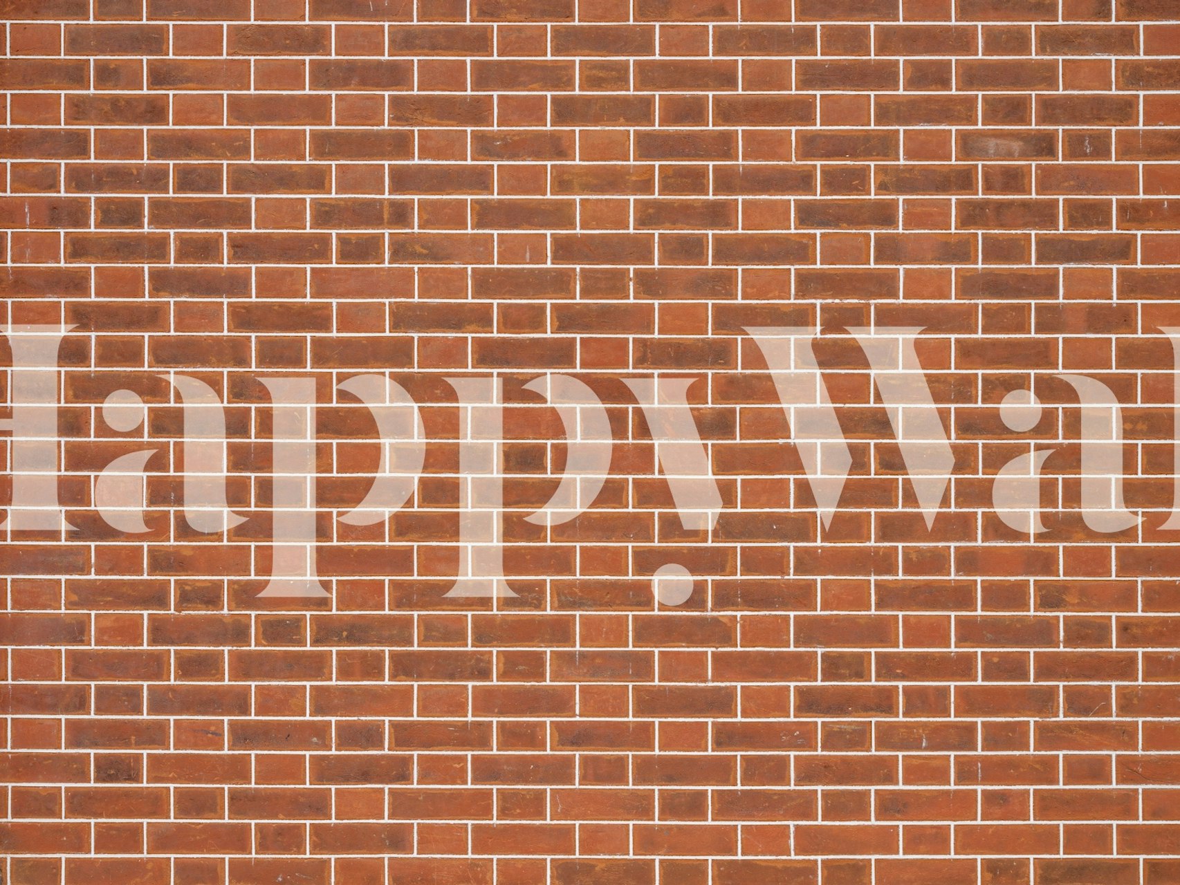 Terracotta brick pattern with white grout wall mural