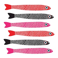 ANCHOVIES Retro Vintage Fish White Pink Red ταπετσαρία