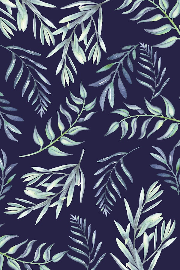 Floating Leaves Blue