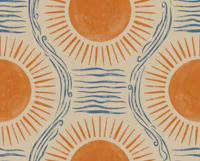Boho Sun and Sea Hand Drawn Small wallpaper