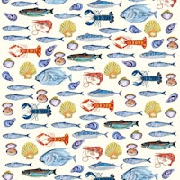 Deep Ocean Fish Scene Pattern tapet
