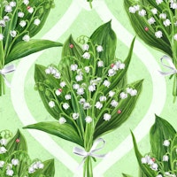 Bouquet of lily of the valley on green ταπετσαρία