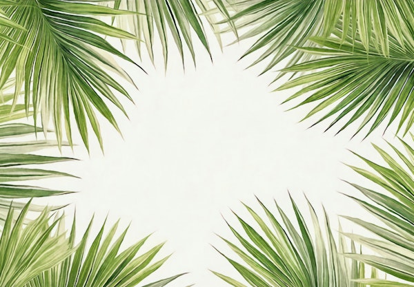 Tropical Oasis Palm Leaf Frame