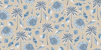 Seashells and palm trees sand ταπετσαρία