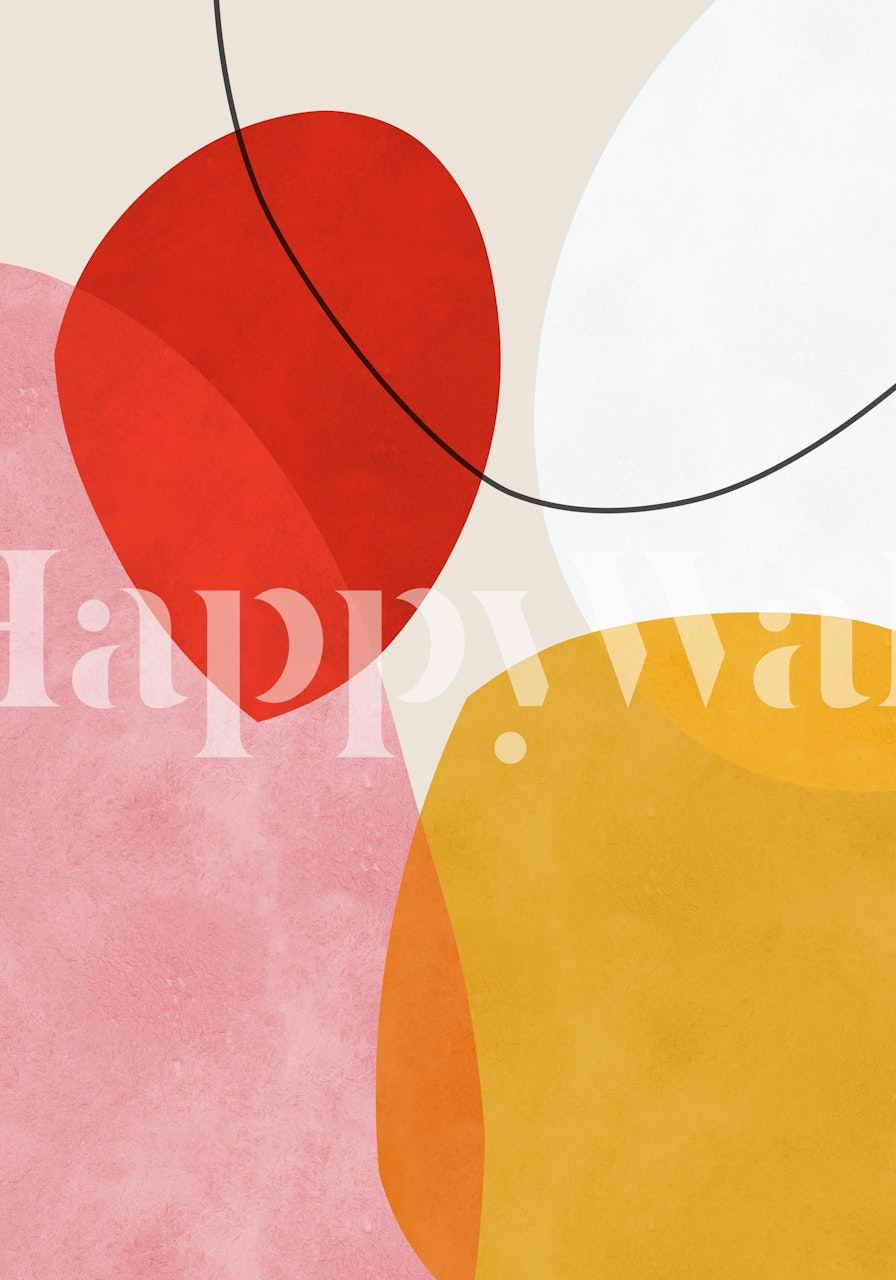 Colorful abstract shapes tapeta u sobi