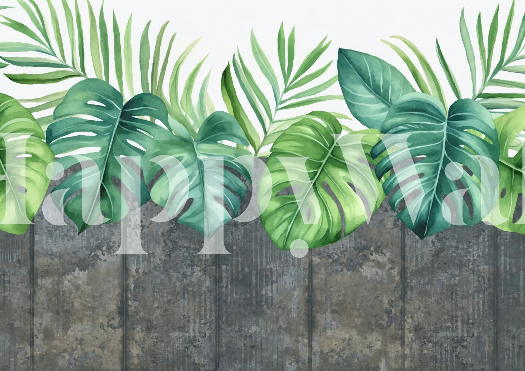 Urban Jungle Monstera og Palm Leaf tapet