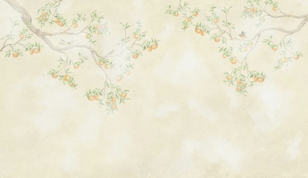 Pastel Ivory Orange Tree Garden