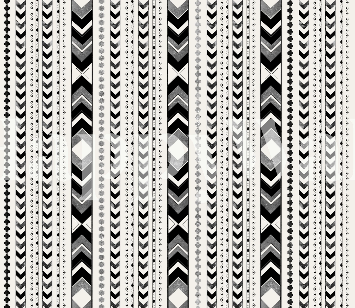 Carta da parati Tribal Arrow Boho Pattern 5 esposta in una stanza