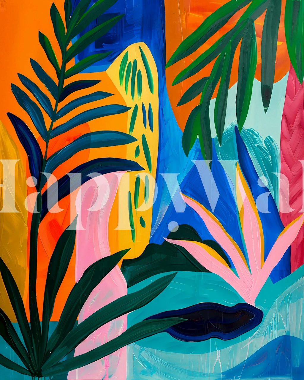 Vibrant Tropical Scenery tapet i ett rum