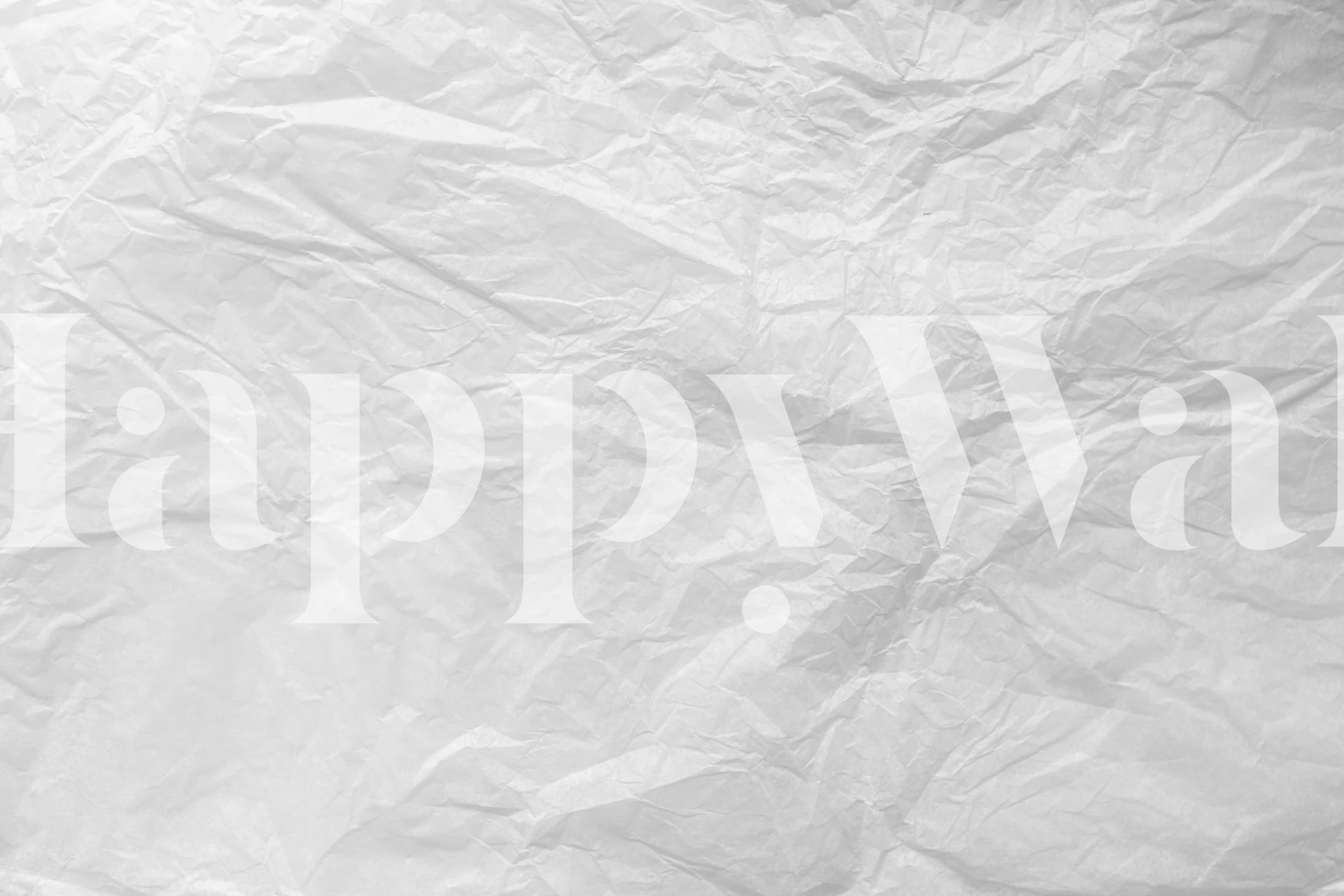 Carta murale dal design astratto monocromatico in carta stropicciata