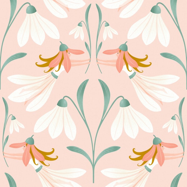 Fairies and Flowers pink