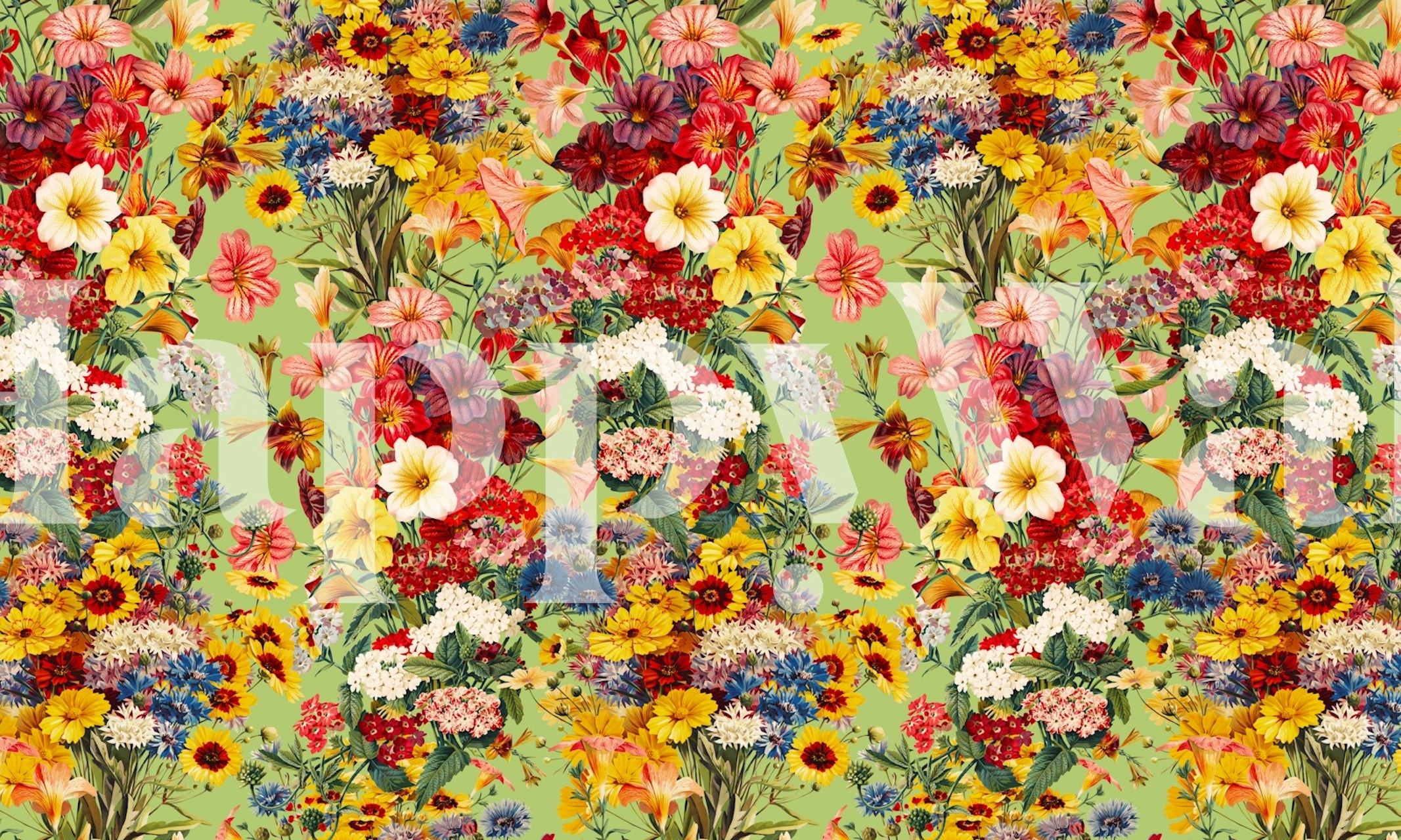 Wildflowers I tapetdesign i ett rum