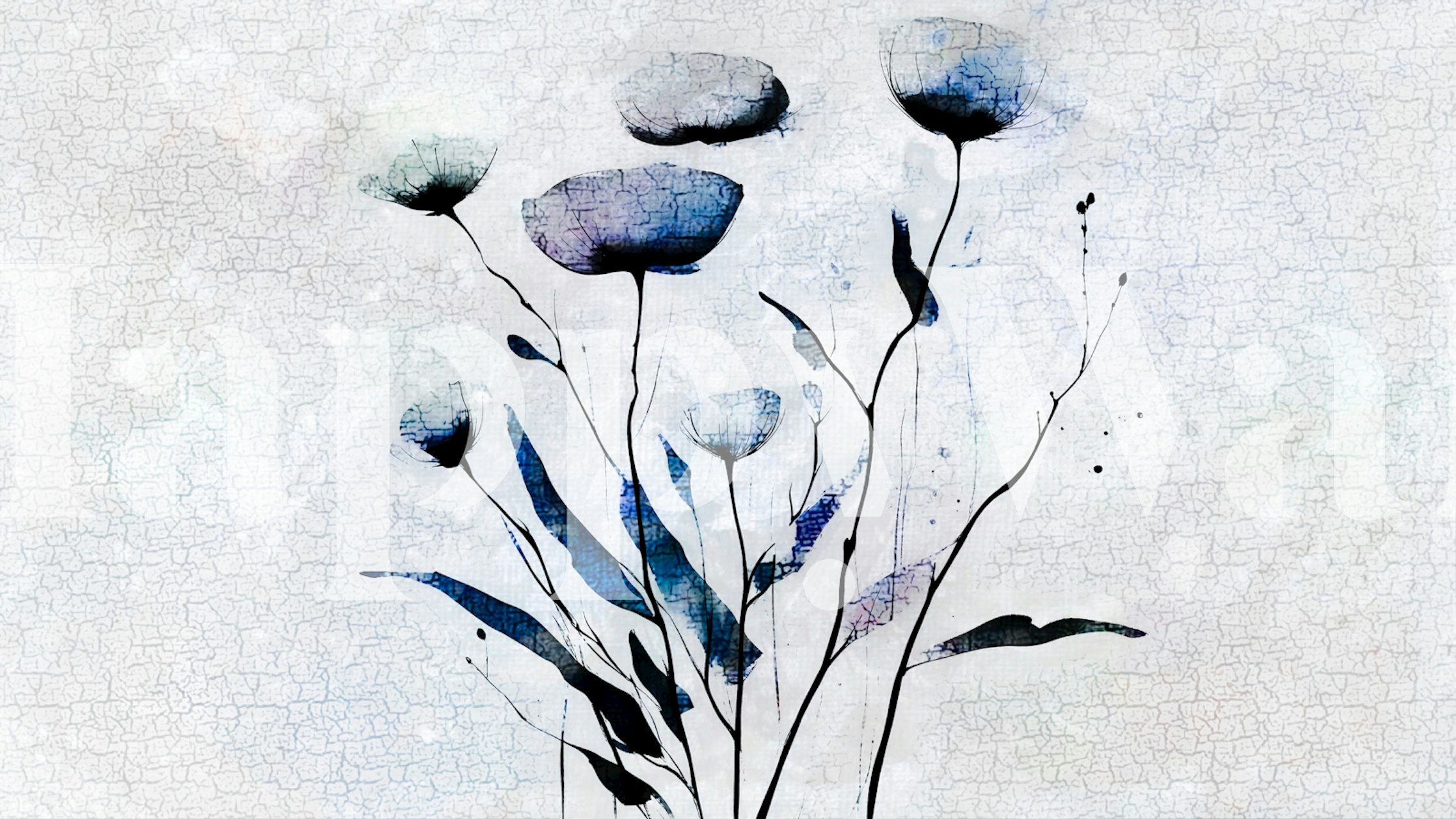 Shabby Chic Flowers behang in een kamer