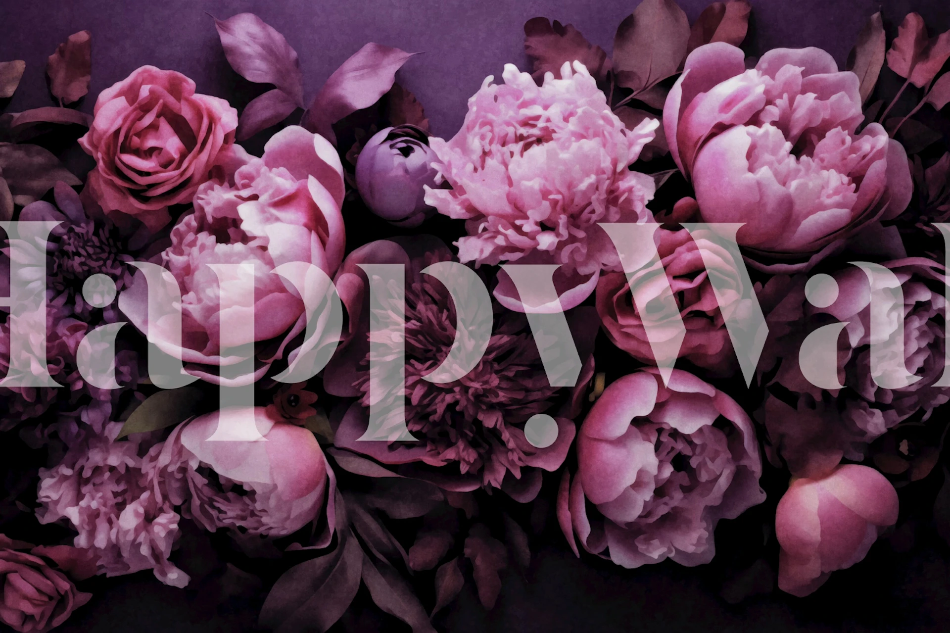 Nostalgic Flowers Pink Romance Tapetdesign