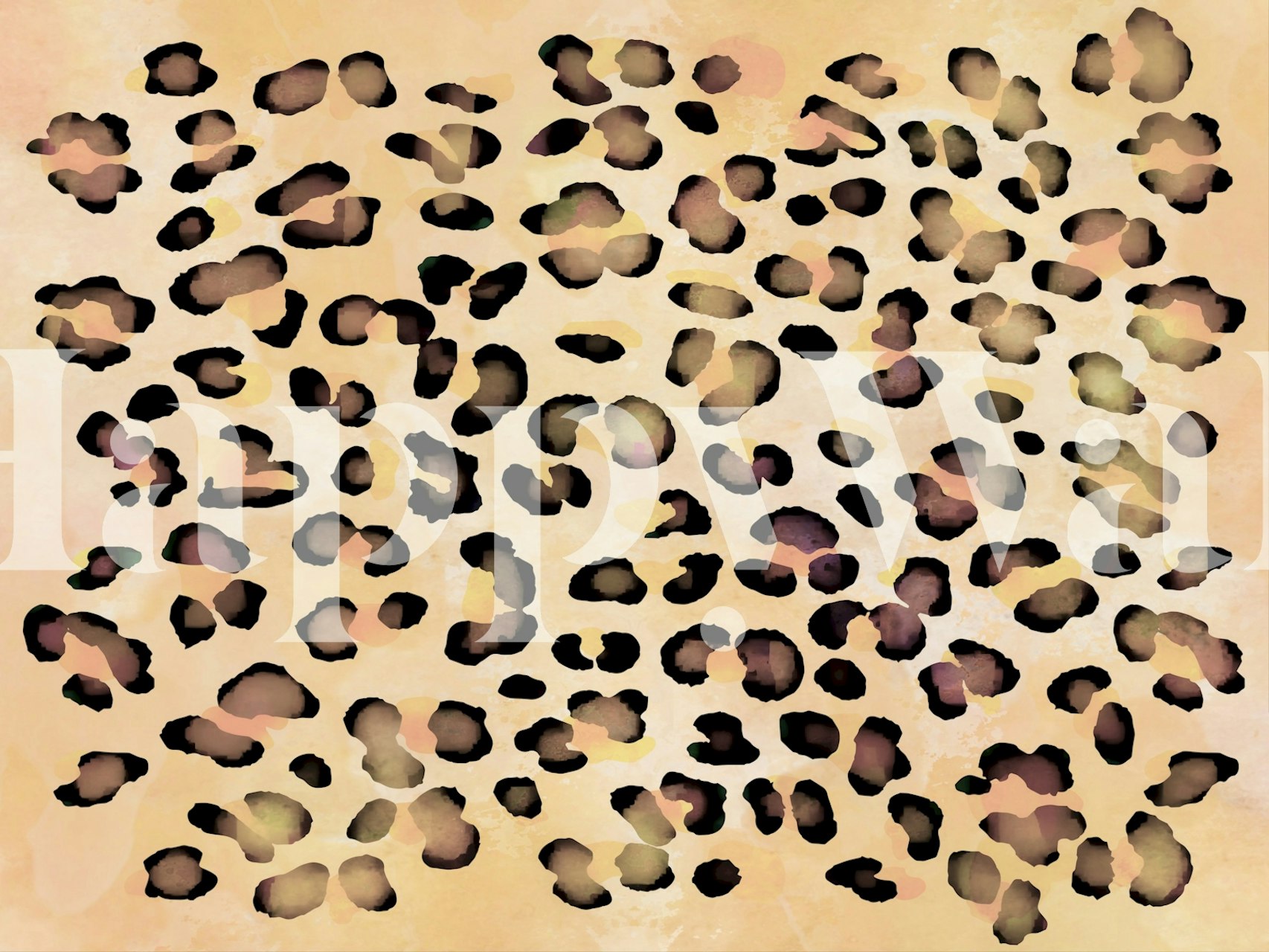 Stor tapet med leopardmönster i varma neutrala toner