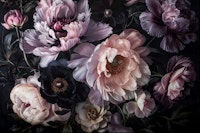 Majestic Flowers Baroque Luxury Moody Pastels papiers peint