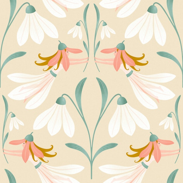 Fairies and Flowers beige