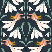 Fairies and Flowers midnight behang