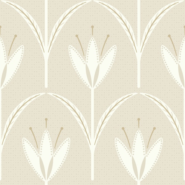 Classical simple flowers cream