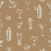 Sketchy Cocktails papel de parede