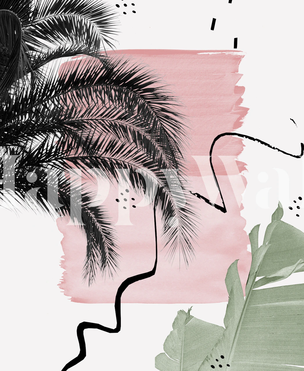 papel pintado Abstract Naturelle 2 en una habitación